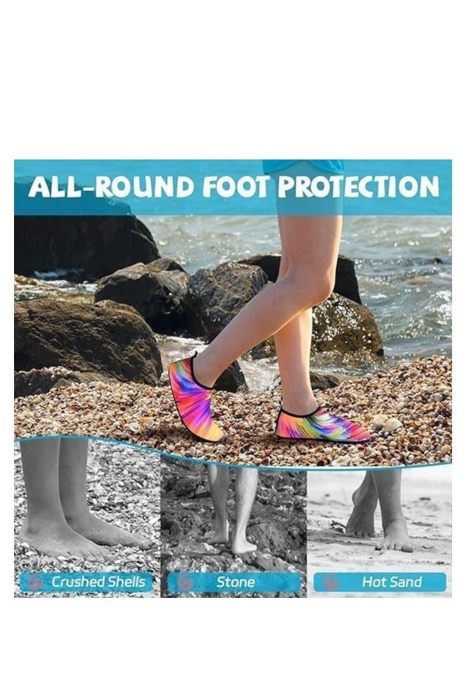 رونق حذاء بحر مائي كاجوال ملون، مقاس 23-22، مثالي للسباحة والغطس والرياضات المائية، سريع الجفاف ومانع للانزلاق. حذاء مياة . جوارب سباحة .مستلزمات السباحة - Image 2